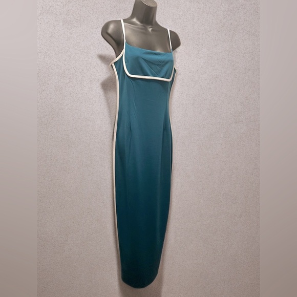 NWT Pretty Garden Women’s Spaghetti Strap Maxi Summer BodyCon Dress Green Size M - Picture 5 of 6